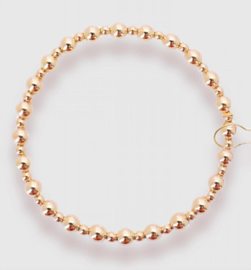 NEW BEADED BLONDES women's katy bracelet in gold